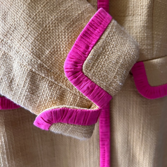 Boden RARE cotton coat vintage pink yellow spring - Picture 10 of 12